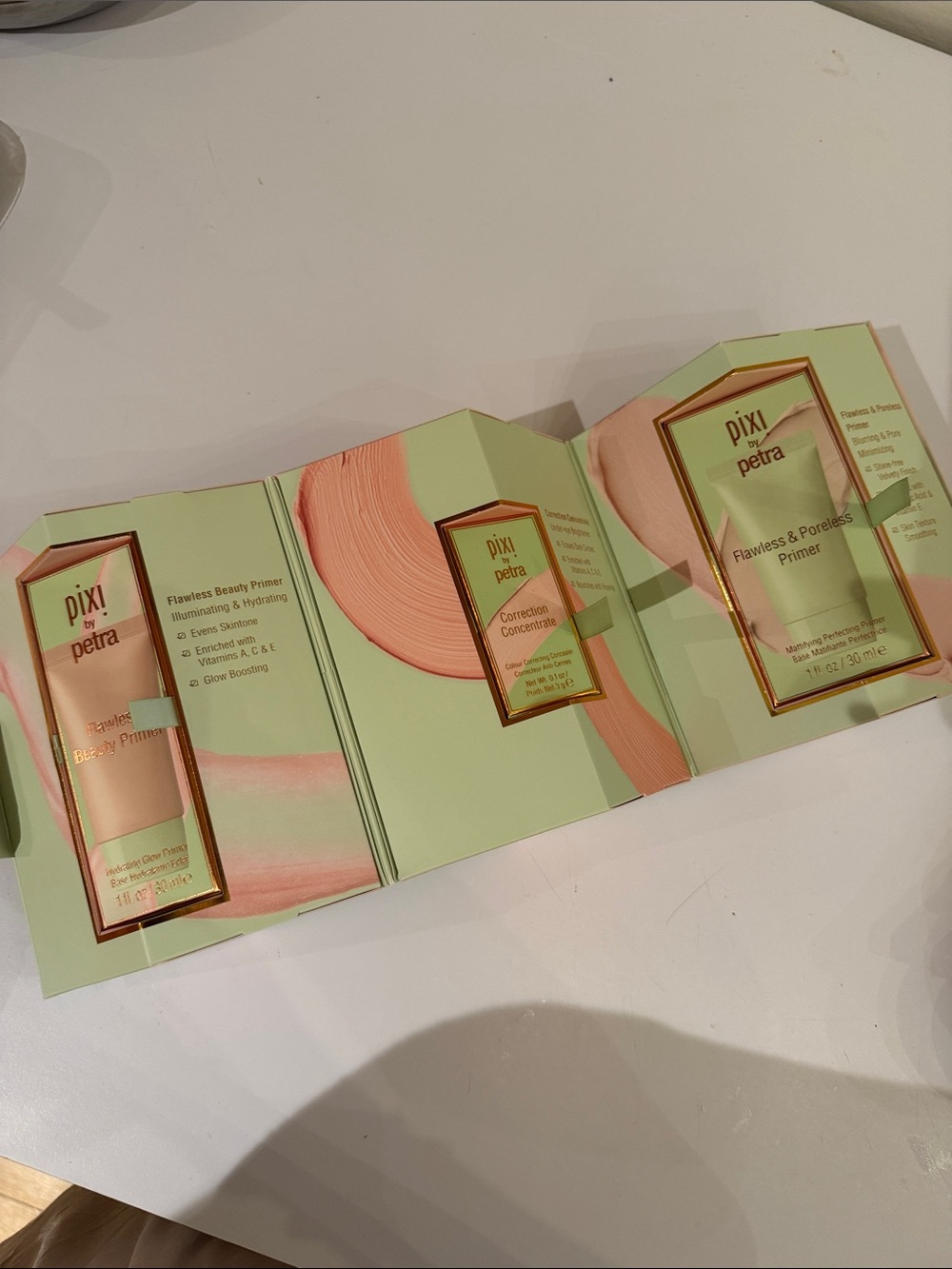 Pixi beauty pro prep trio flawless poreless primer correction concentrate *